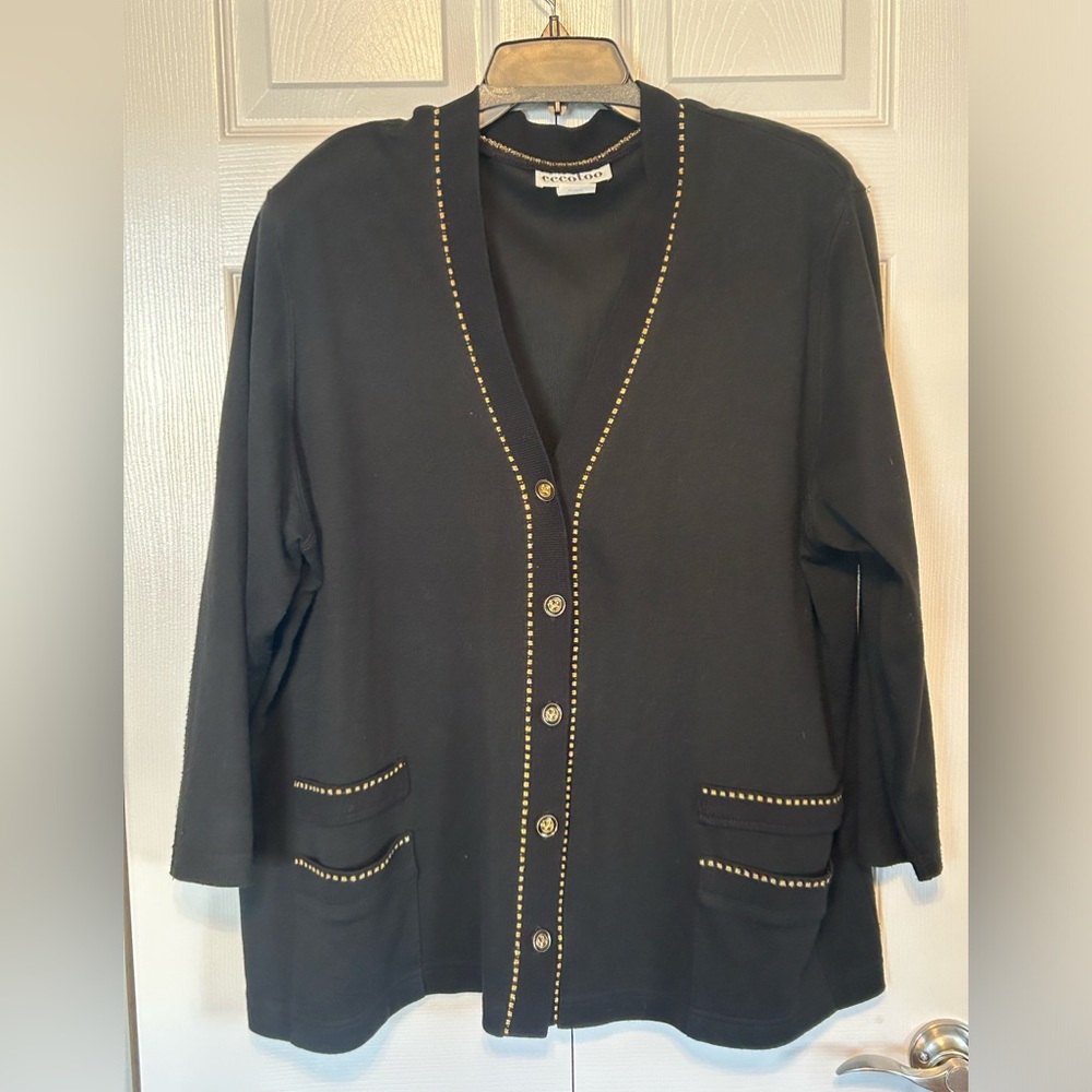 Eccotoo Vintage gold and black‎ jacket Size 2XL